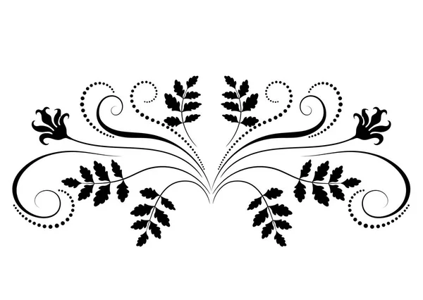 Adorno floral decorativo — Vector de stock