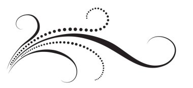 Whit 'e izole edilmiş bukleli ve filizli klasik çiçek süsü.