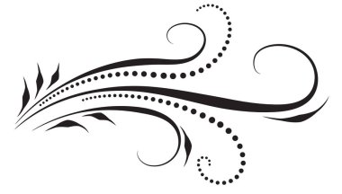 Beyaz arka plan üzerinde izole şablon için dekoratif çiçek süsleme