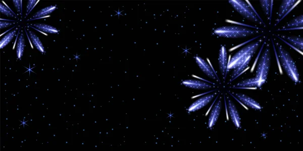 Brillante Saludo Brillante Con Estrellas Brillantes Neón Fondo Celebración Vacaciones — Vector de stock