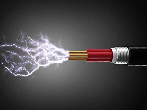 Électricité mousseux câble — Photo