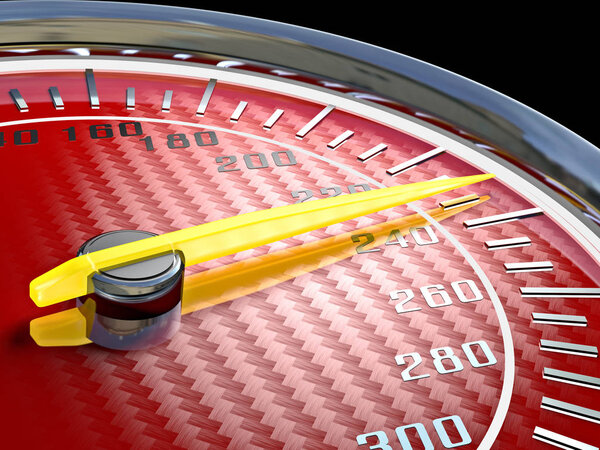 modern carbon speedometer