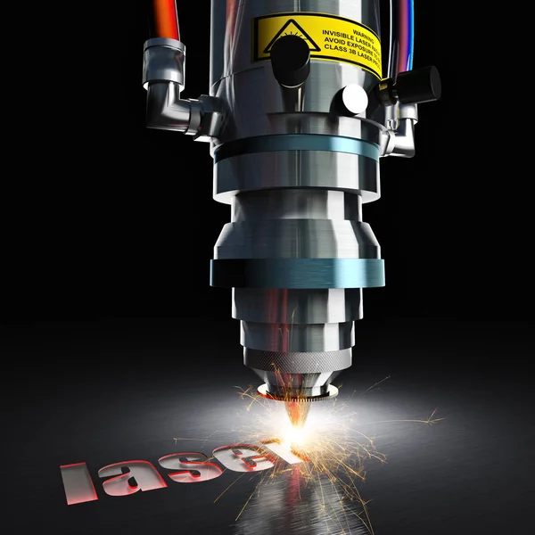Máquina de corte a laser — Fotografia de Stock