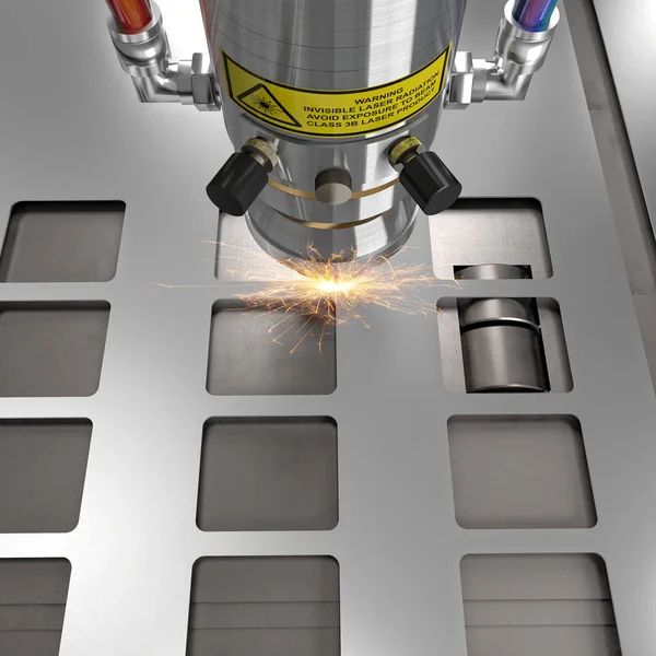 Máquina de corte a laser — Fotografia de Stock