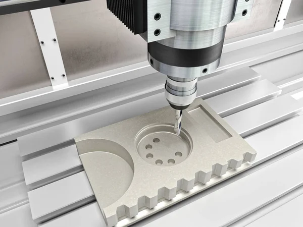 행동에 cnc 기계 — 스톡 사진