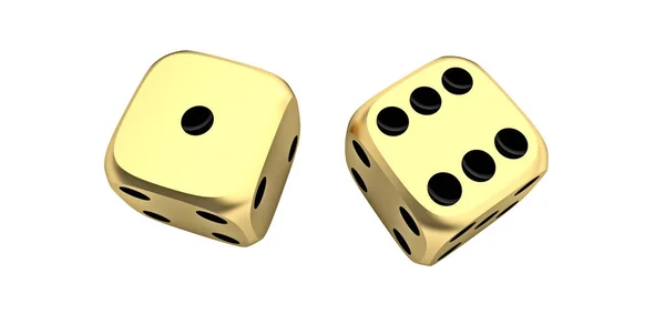 Казино 3d кубики на білому — стокове фото