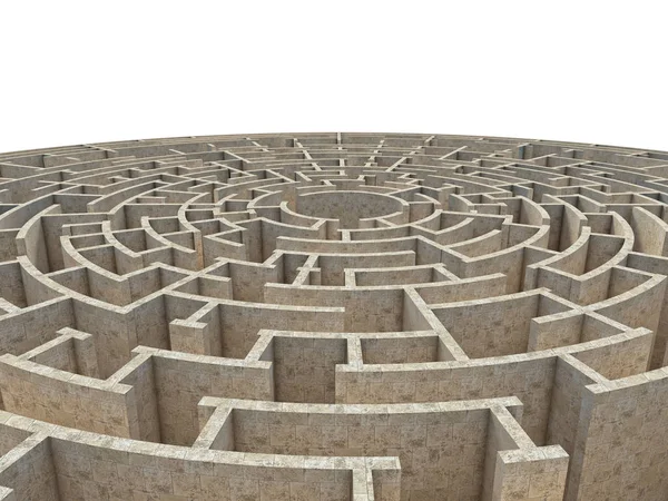Labirinto circular 3d — Fotografia de Stock