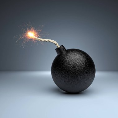 bomb with spark clipart