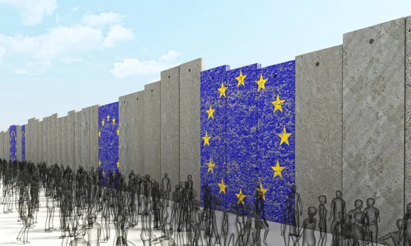Mur frontalier européen — Photo