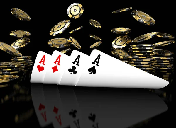 Hintergrund der Pokerkarte — Stockfoto