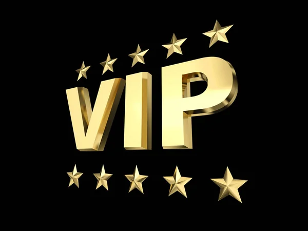 VIP- en gouden ster — Stockfoto