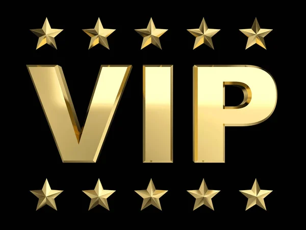 VIP- en gouden ster — Stockfoto