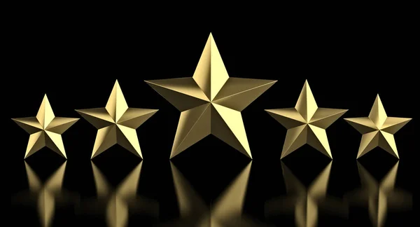 5 golden star — Stock Photo, Image