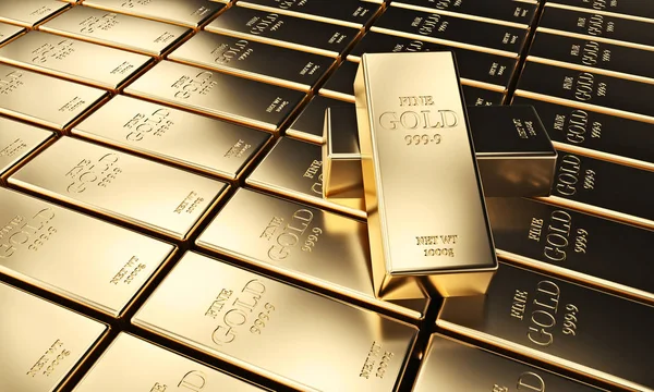 Golden ingot background — Stock Photo, Image