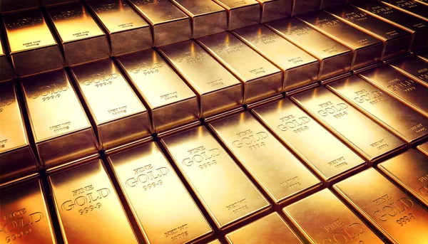 Fondo lingotto d'oro — Foto Stock