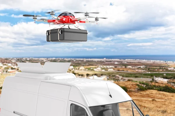Drone szállítási rendszer — Stock Fotó