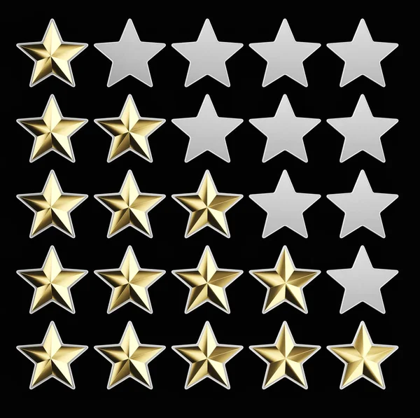 Classificação 5 estrelas — Fotografia de Stock