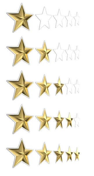 5 золотых звезд — стоковое фото