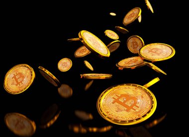 bitcoin 3d arka plan