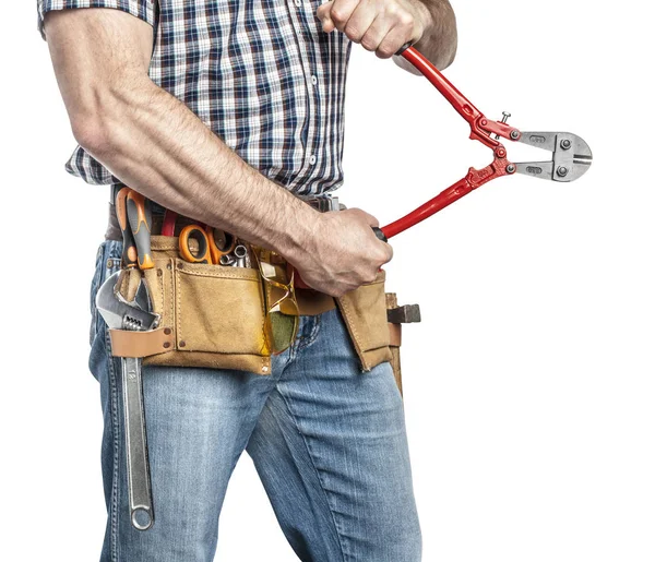 Handyman e ferramentas — Fotografia de Stock
