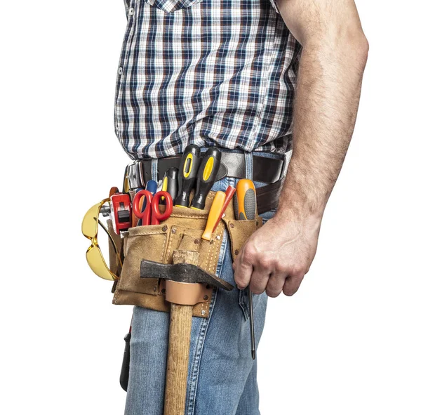 Handyman e ferramentas — Fotografia de Stock