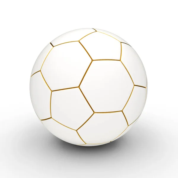 Weißer Fußballball — Stockfoto