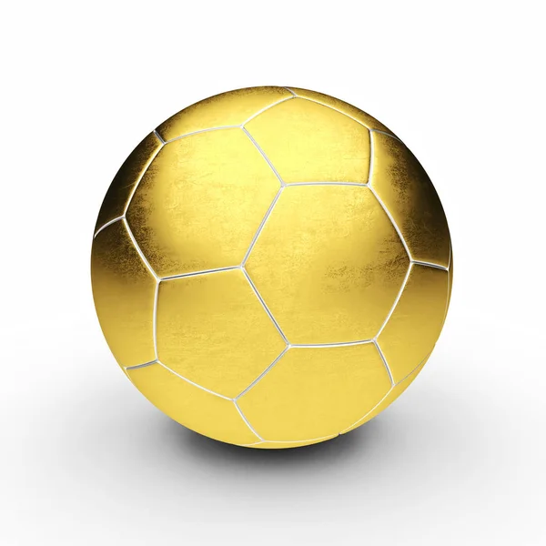 Pallone da calcio dorato — Foto Stock