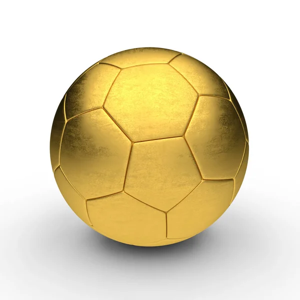 Золото футбольний м'яч — стокове фото
