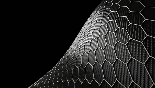 Textura hexagonal de fibra de carbono — Fotografia de Stock