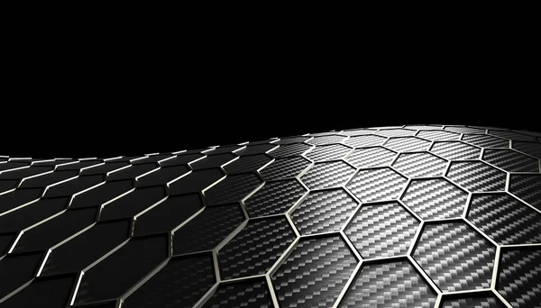 六角形碳纤维纹理 — 图库照片