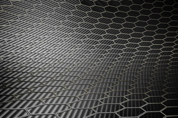 Texture hexagonale de fibre de carbone — Photo