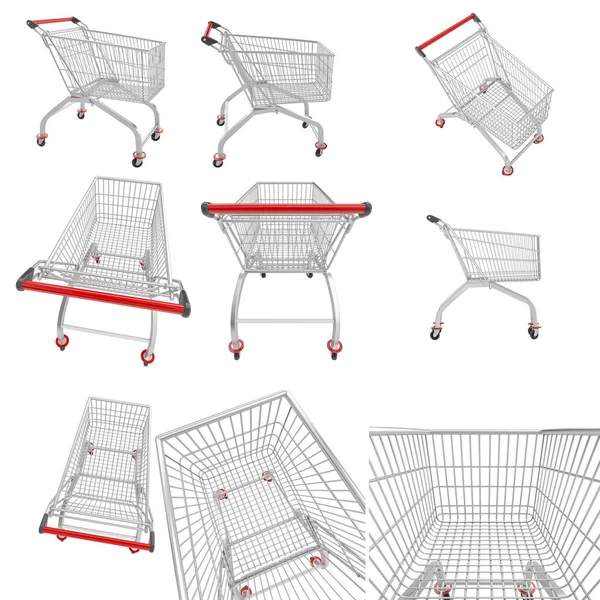 Shopping cart samling — Stockfoto