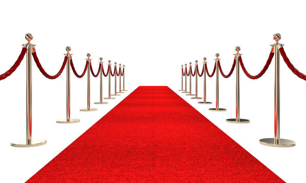 Красная дорожка и барьер
