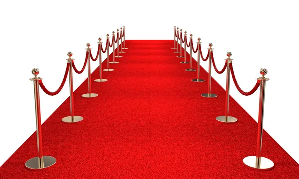 Alfombra roja y barrera — Foto de Stock