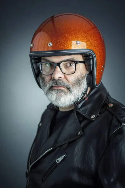 Portrait of biker — Stock Photo, Image