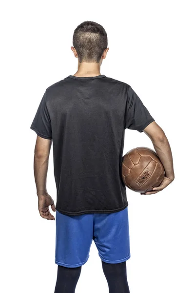 Back view of soccer player — Stock Photo, Image