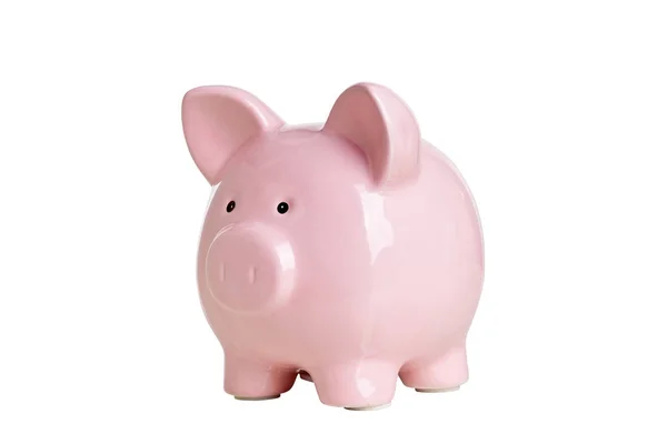 Classic piggybank on white — Stock Photo, Image