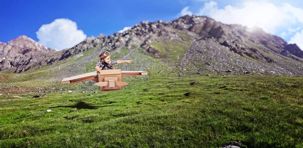 Kleine vlieger in actie — Stockfoto