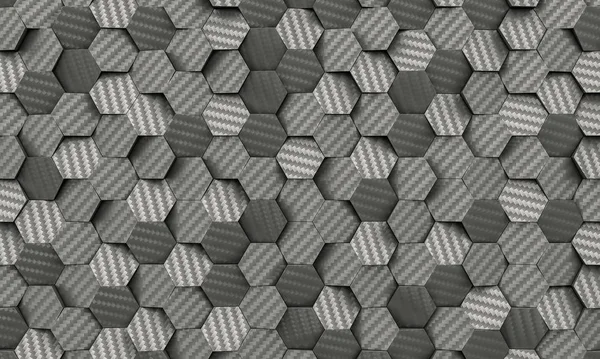 Carbon fiber hexagon background — Stock Photo, Image