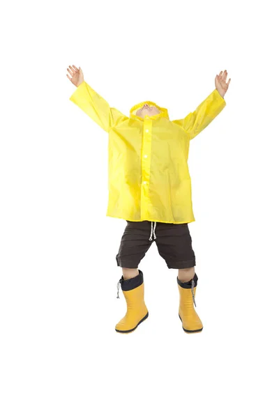 Criança com capa de chuva — Fotografia de Stock