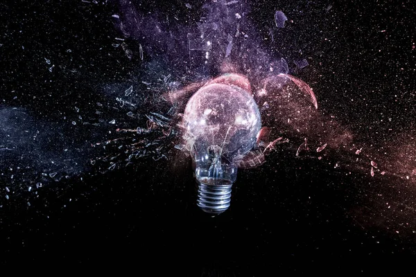 Glass bulb explosion — Stock Photo, Image