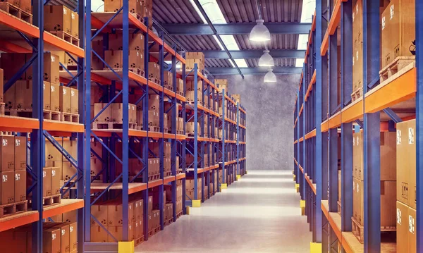 Warehouse indoor view Royalty Free Stock Photos