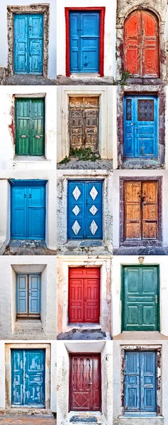 Drzwi z santorini — Zdjęcie stockowe