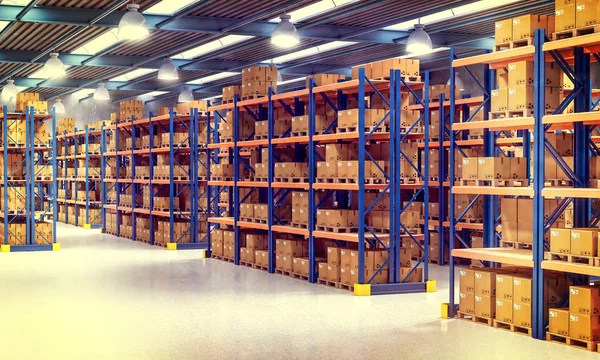 Warehouse indoor view Stock Image