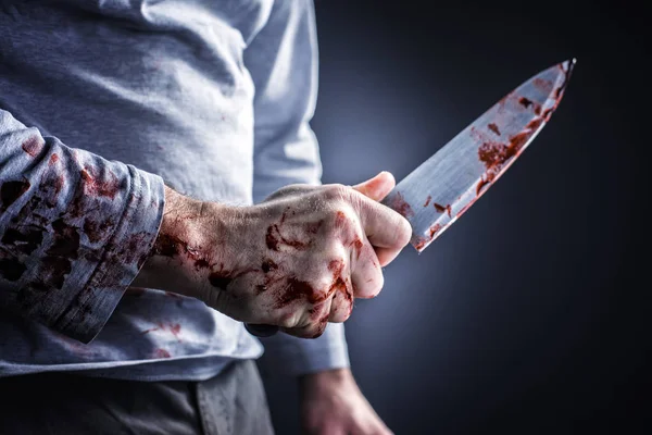 Blood and knife — Stock Photo, Image