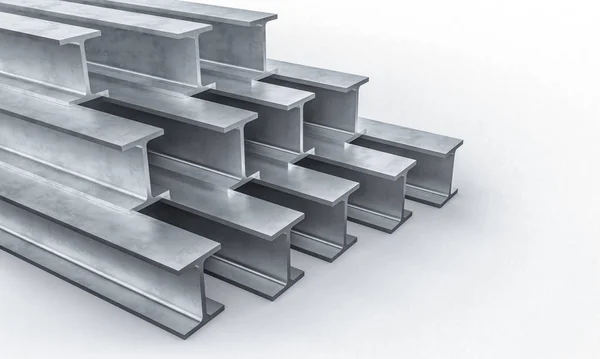 Stahl Metallträger 3d — Stockfoto
