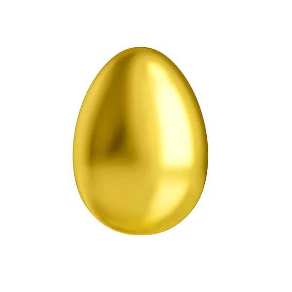 Geïsoleerde gouden ei — Stockfoto