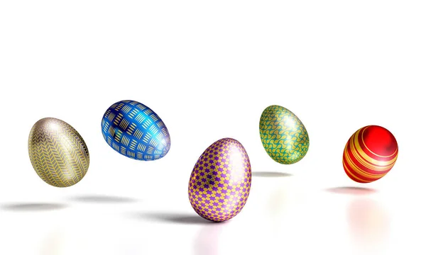 Easter 3d eggs — Stock Photo, Image