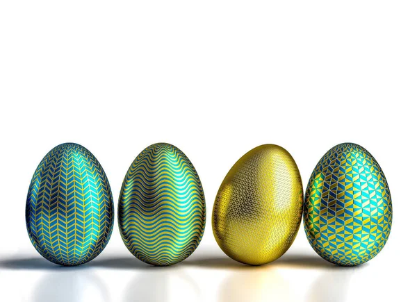 Geometrické velikonoční vajíčka — Stock fotografie