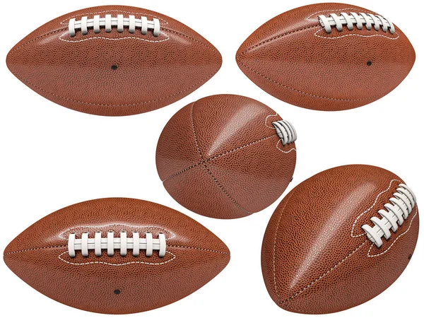 Американская коллекция футбольных мячей — стоковое фото